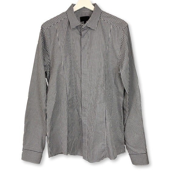 Les Hommes Other - Les Hommes Long Sleeve Gingham Button Front Shirt 50